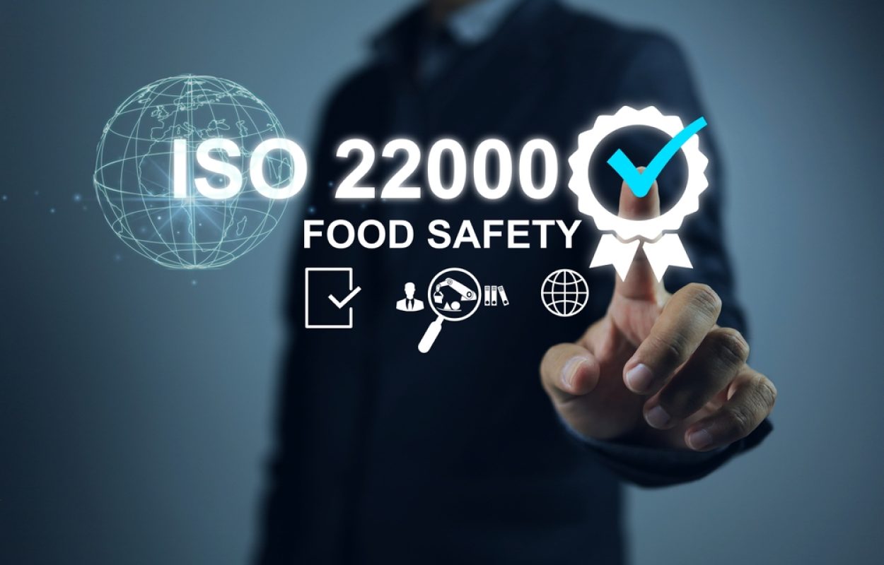 Businessman,Pointing,To,The,Iso,22000,Food,Safety,Quality,Assurance